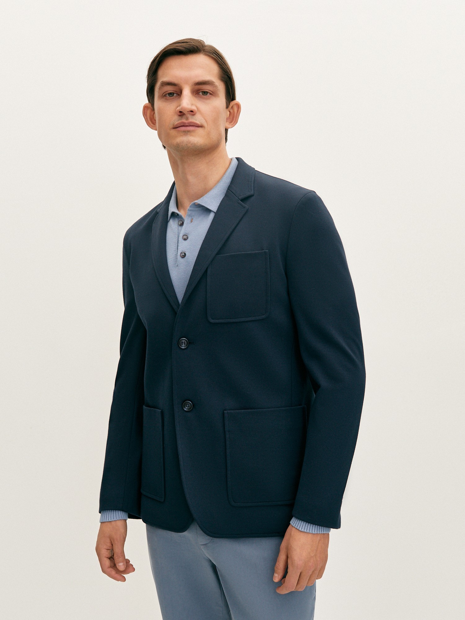 Пиджак с накладными карманами 20LINE IJC0085K, цвет темно-синий - фото 2