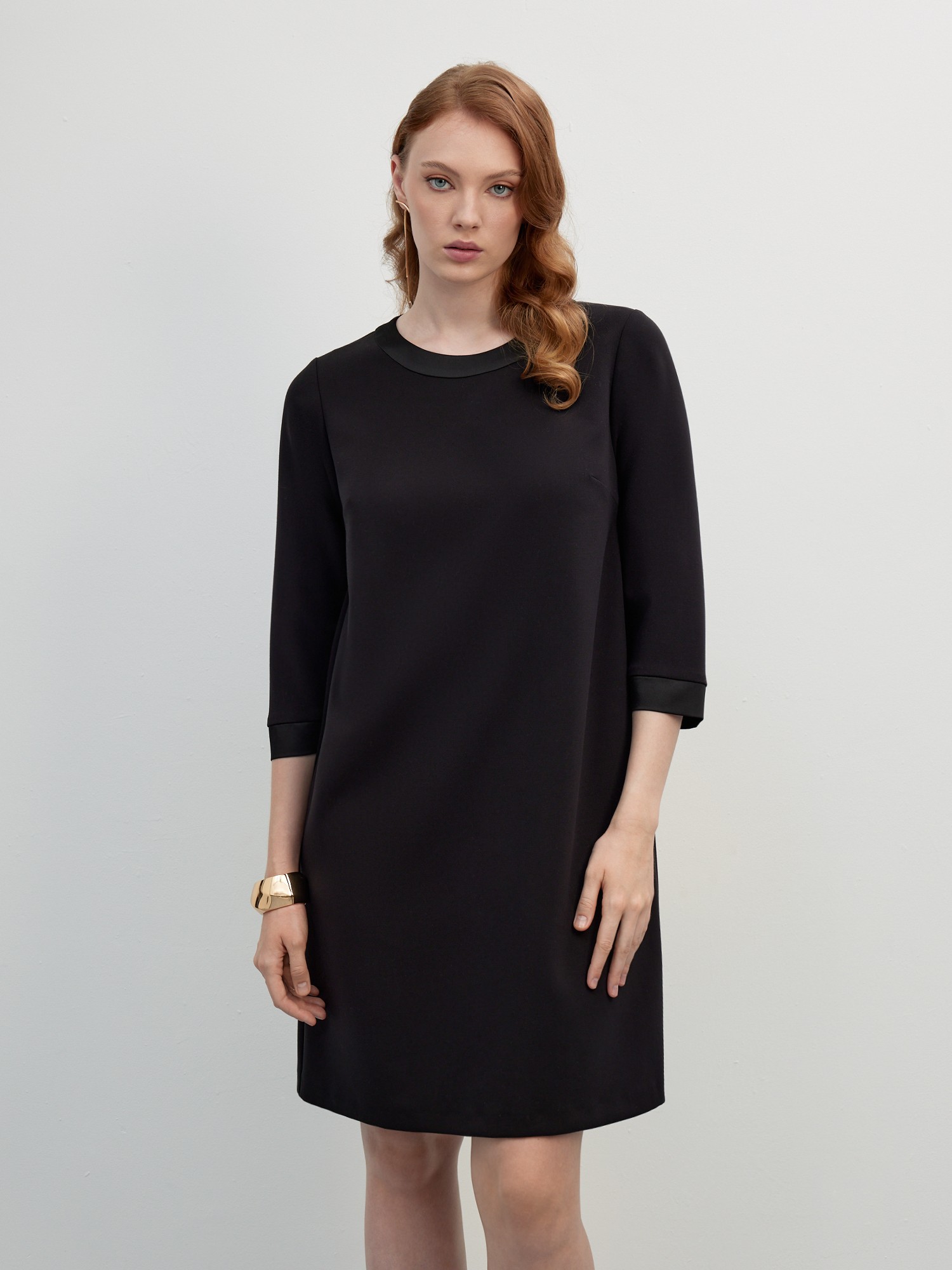 Платье из поливискозы LALIS DR0661, цвет черный, размер 48 - фото 1