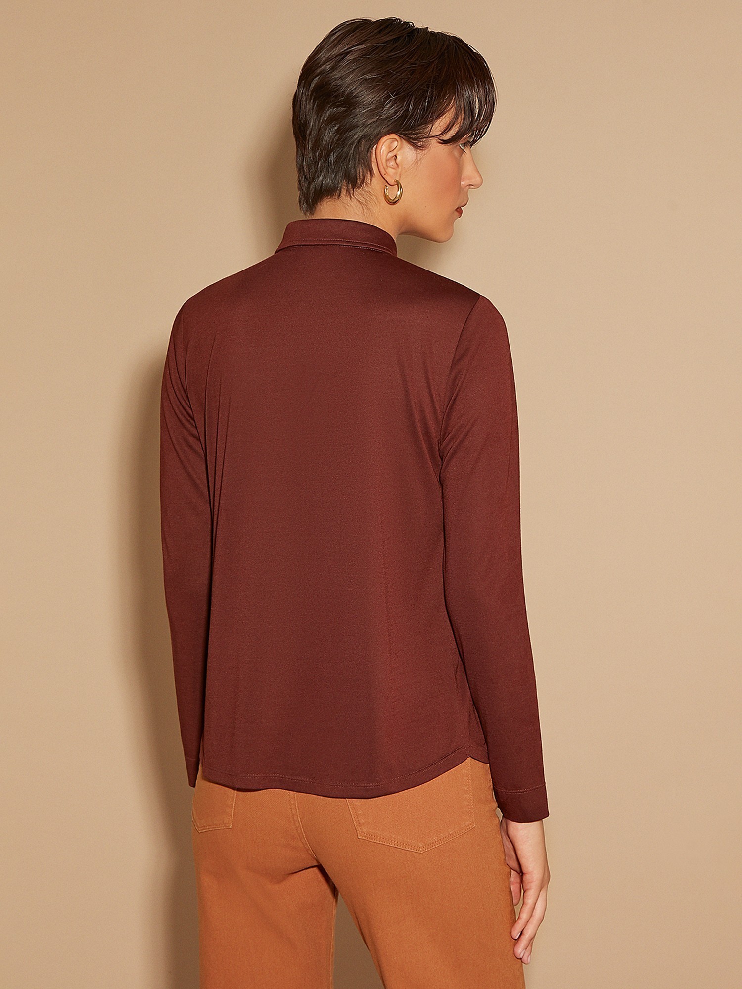 Трикотажная блуза из мягкого модала Elis BL0343K6 - фото 4