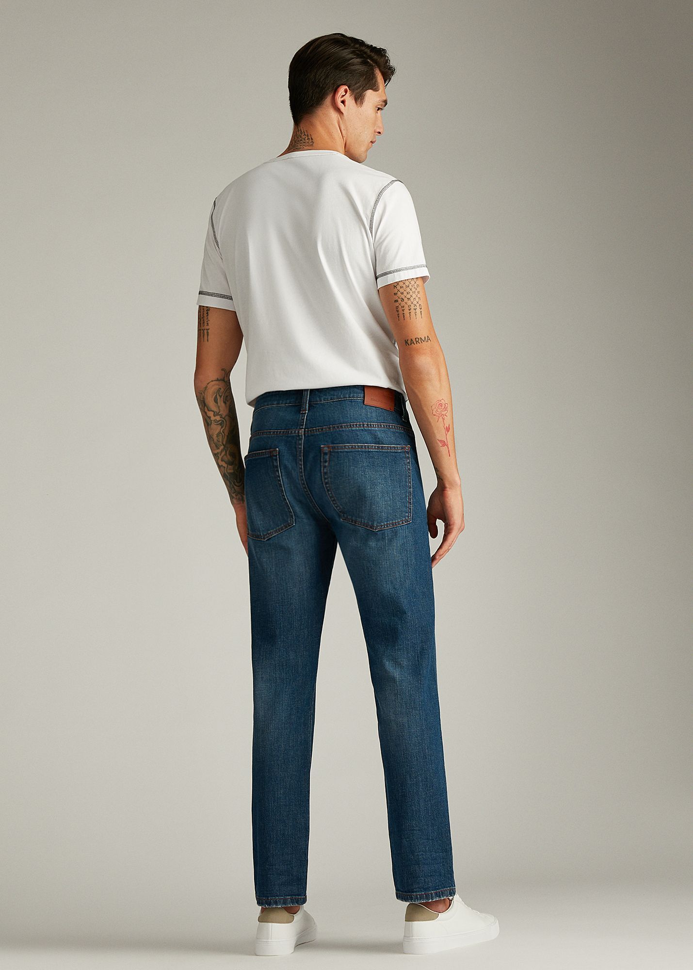 Синие джинсы с потертостями 20LINE IDJ21465 - фото 4
