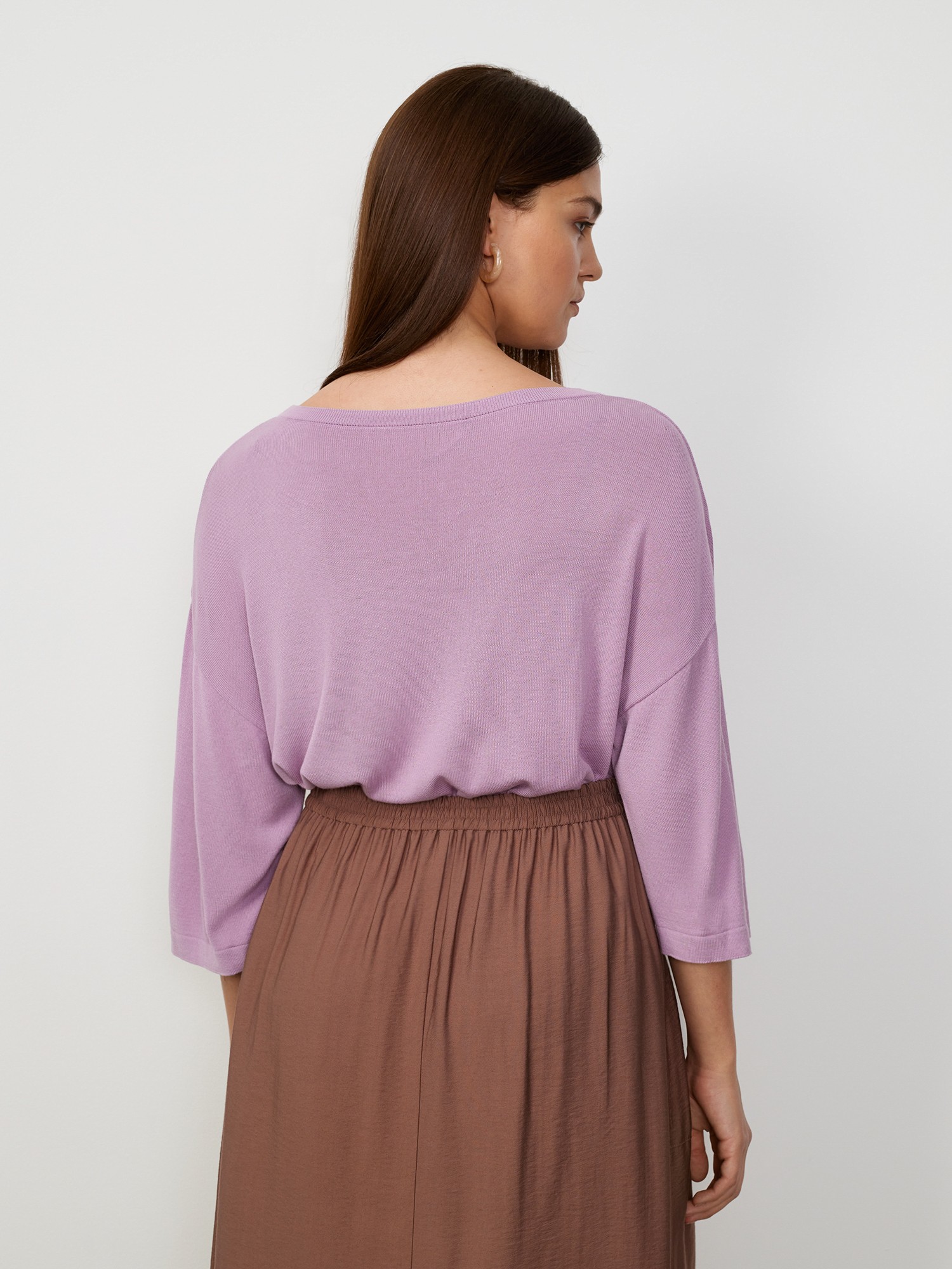 Блуза вязаная с монилью Lalis BL1069V, цвет фиолетовый, размер 48 - фото 4
