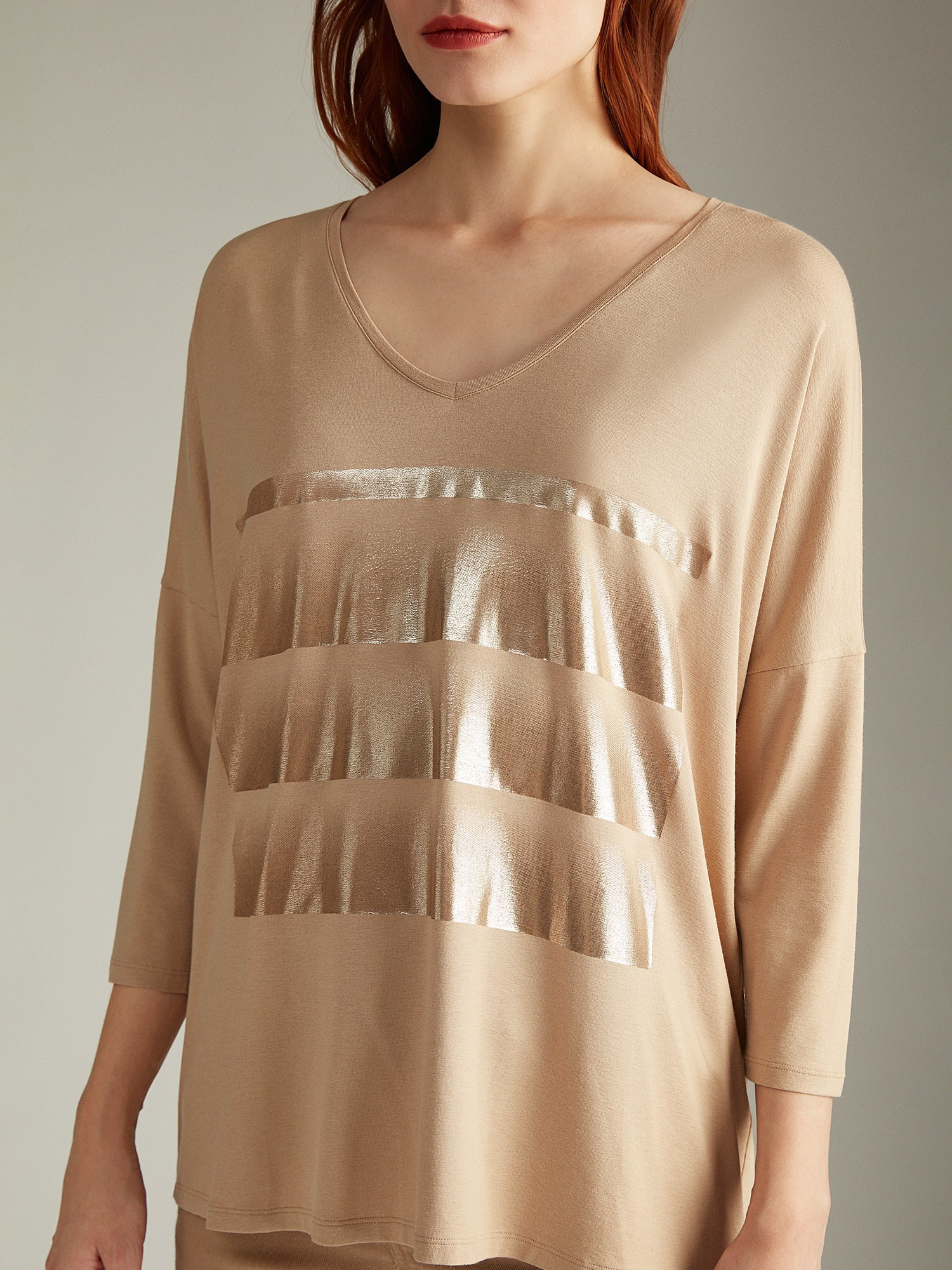 Трикотажная блуза с V-образным вырезом Elis BL0205K - фото 3
