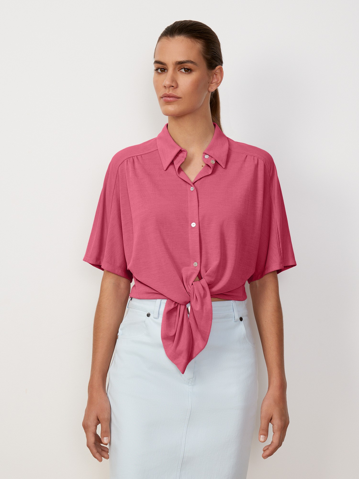 Блуза из модала Elis BL1086K, цвет розовый, размер 44 - фото 3