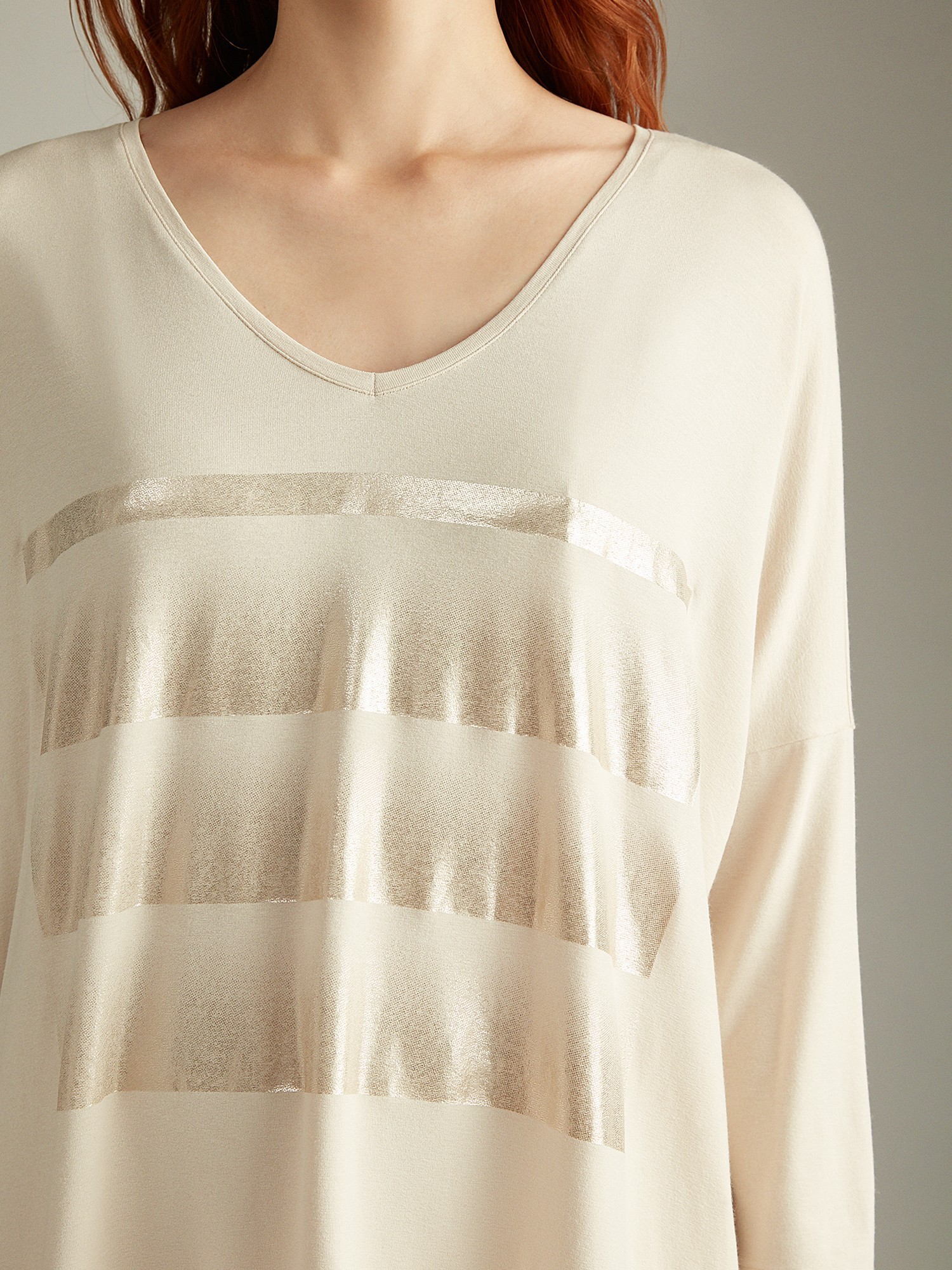 Трикотажная блуза с V-образным вырезом Elis BL0205K - фото 3