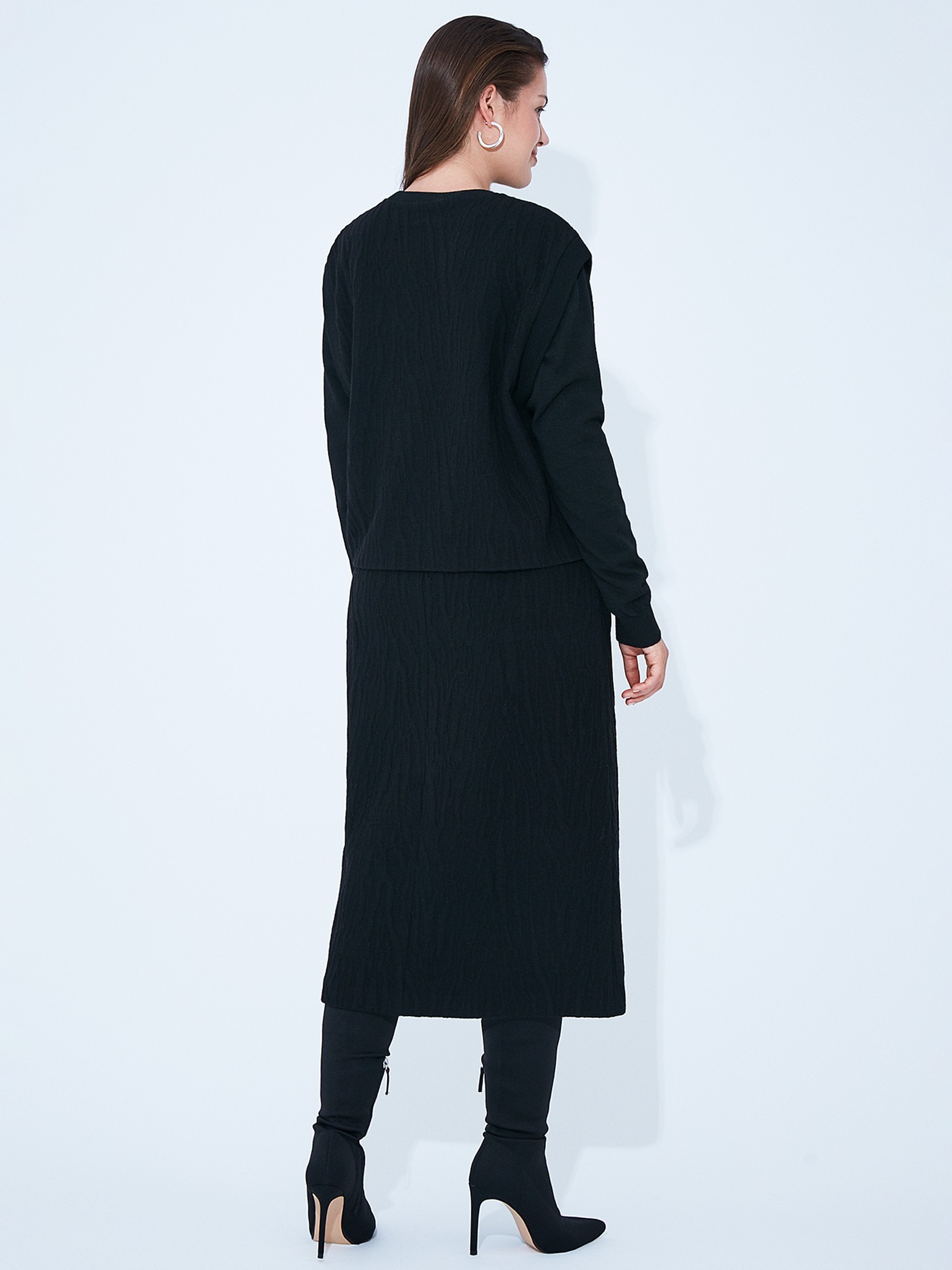 Чёрная трикотажная юбка Lalis SK0139K - фото 4