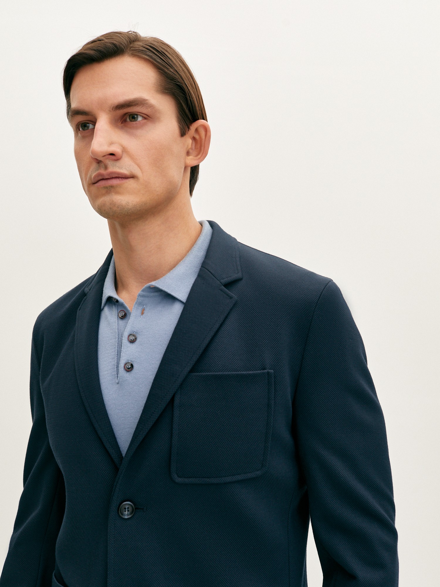 Пиджак с накладными карманами 20LINE IJC0085K, цвет темно-синий - фото 3