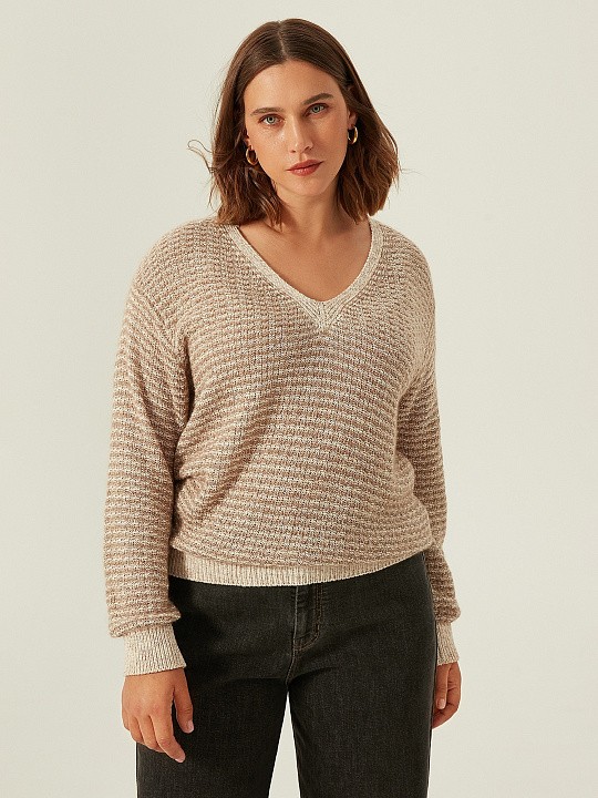 Пуловер светлый хлопковый Lalis арт. BL0003V                                           