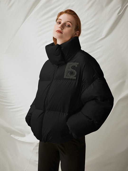 Куртка черного цвета с утеплителем из натурального пуха Elis арт. PH0030                                            