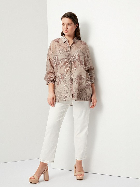 Блуза с принтом лёгкая темная Lalis арт. BL0710                                            