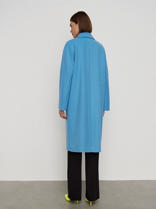 Пальто с шерстью голубое Elis арт. PD0044                                            