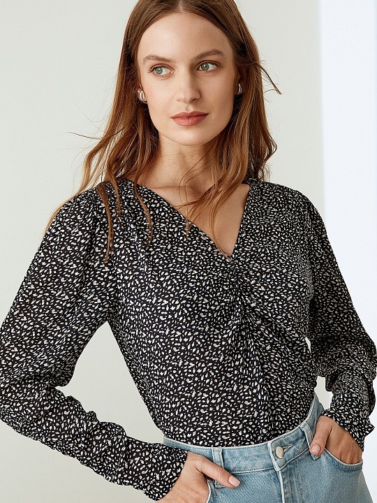 Женственная блуза с драпировкой Elis арт. BL0619                                            