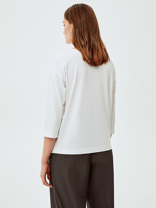 Блуза с вышивкой пайетками белая Lalis арт. BL0690K                                           
