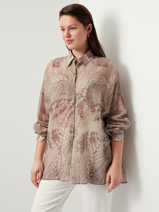Блуза с принтом лёгкая темная Lalis арт. BL0710                                            