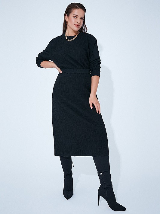Юбка чёрная трикотажная Lalis (арт. SK0139K , цвет Черный) - купить за 1 799  ₽ в интернет-магазине elis.ru