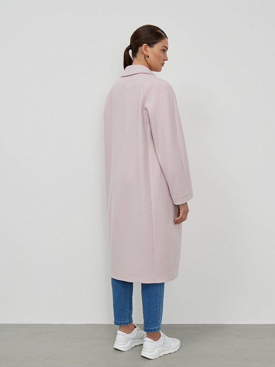Пальто светло-розовое с шерстью Lalis арт. PD0046                                            