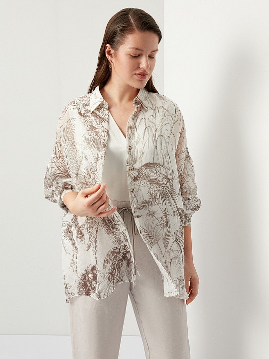Блуза с принтом лёгкая светлая Lalis арт. BL0710                                            
