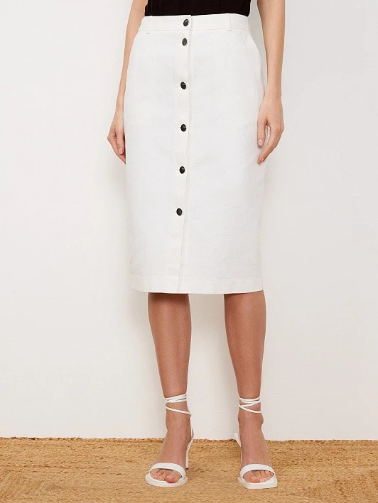 Твидовая мини-юбка, белый цвет, арт. купить в интернет-магазине CHARUEL