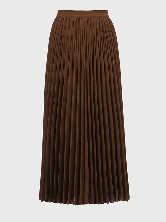 Плиссировнная длинная юбка из шифона