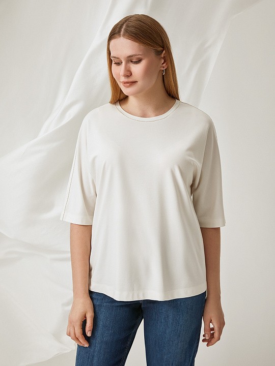 Блуза белая трикотажная Lalis арт. BL0326K1                                          